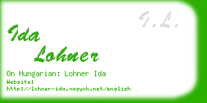 ida lohner business card